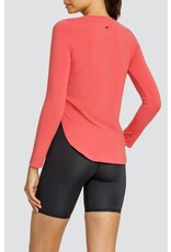 Tail Tennis Tail Panem Long Sleeve Top Curved Hem Cherry Rose