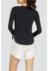 Tail Tennis Tail Panem Long Sleeve Top Curved Hem Onyx