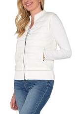 Liverpool Los Angeles Liverpool Sleeveless Quilted Full Zip Sweater Vest
