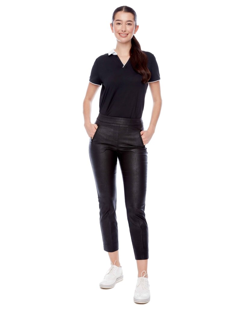 Swing Control Swing Control Snakeskin Techno  Ankle Pant 28" Black