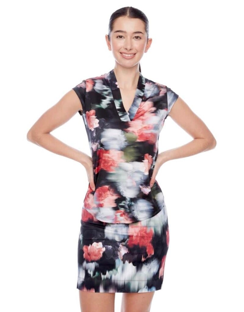 Swing Control Swing Control Velocity Cap Sleeve Black Floral