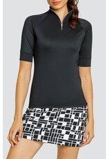 Tail Tail Atley Short Sleeve Funnel Neck Top Onyx