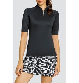 Tail Tail Atley Short Sleeve Funnel Neck Top Onyx