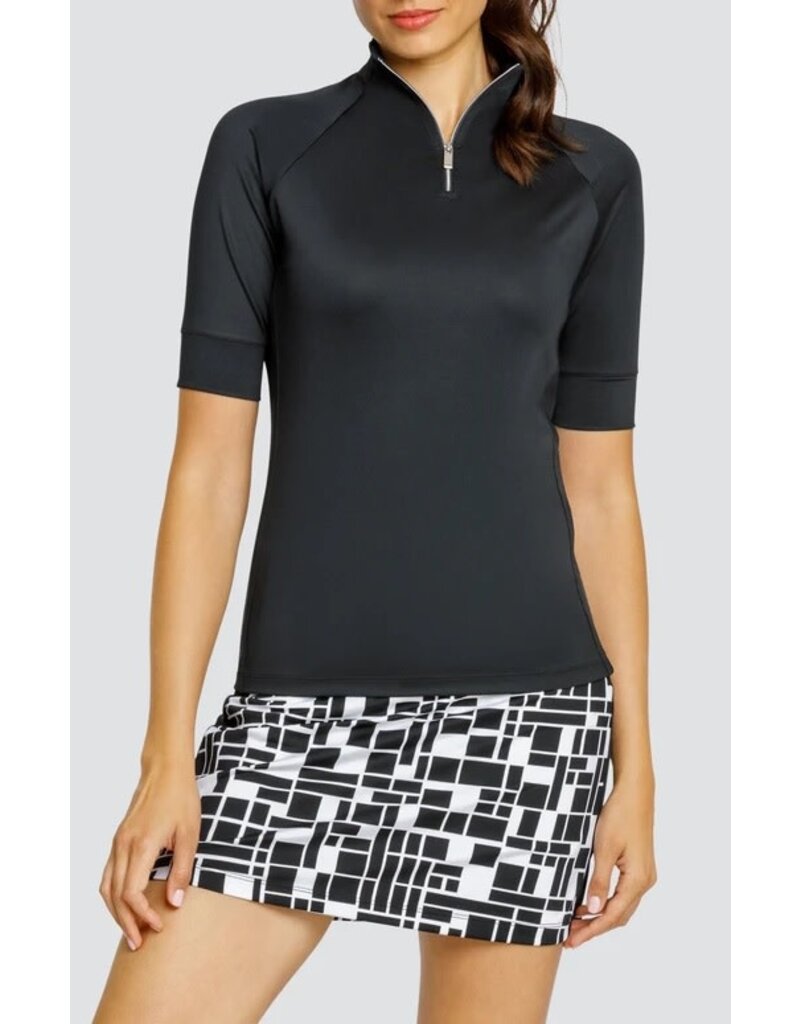 Tail Tail Atley Short Sleeve Funnel Neck Top Onyx