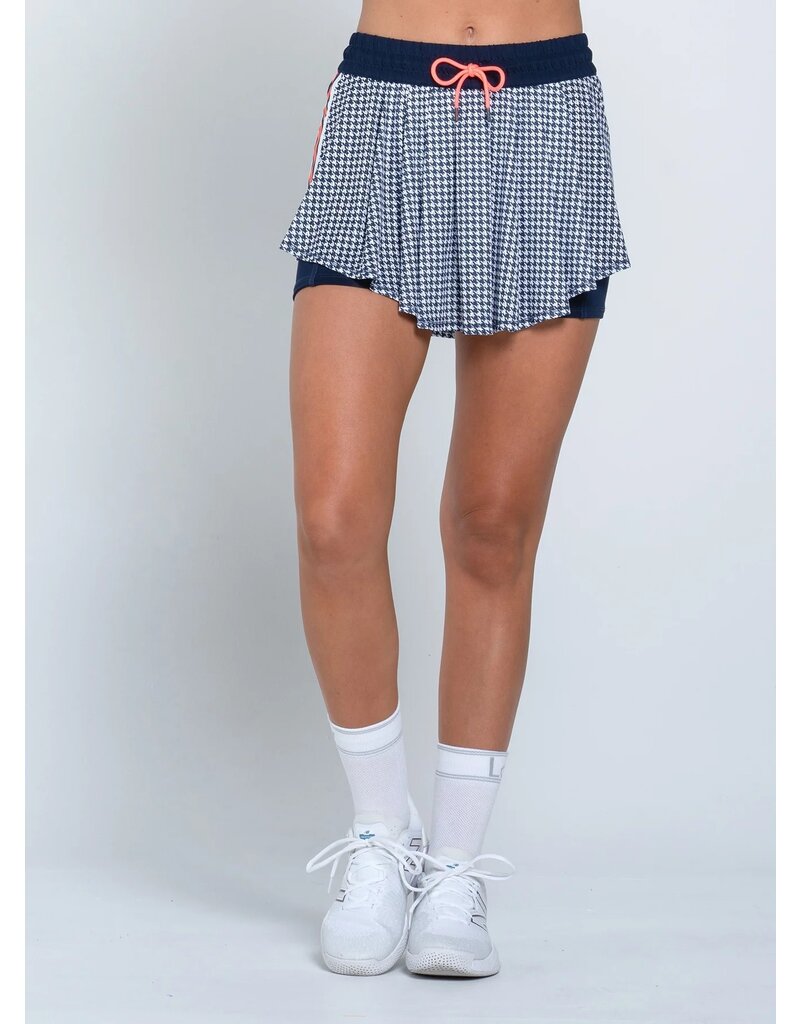 Lucky In Love Lucky in Love High Waist Skort Houndstooth Midnight