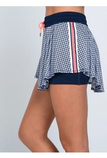 Lucky In Love Lucky in Love High Waist Skort Houndstooth Midnight