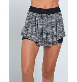 Lucky In Love Lucky In Love High Waist Skort Boucle Black