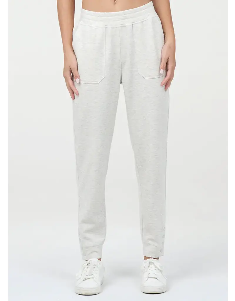 Thrive Societe Thrive Societe Brushed Luxe Snap Jogger Heather White