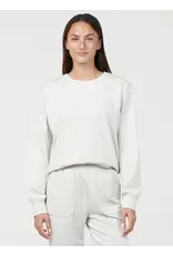 Thrive Societe Thrive Societe Brushed Luxe Sweatshirt Heather White