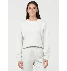 Thrive Societe Thrive Societe Brushed Luxe Sweatshirt Heather White