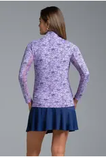 IBKul IBKul Diana Long Sleeve Mock Lavender/Navy