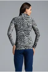 IBKul IBKul Cecilia Long Sleeve Mock Black/White