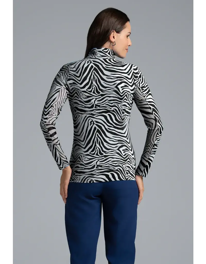 IBKul IBKul Cecilia Long Sleeve Mock Black/White