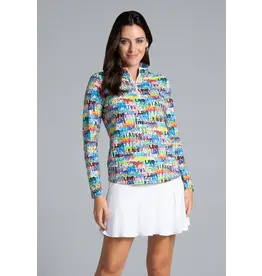 IBKul IBKul Live Love Laugh Long Sleeve Mock Multi