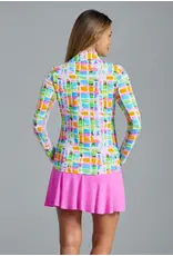 IBKul IBKul Tatiana Long Sleeve Mock Hot Pink