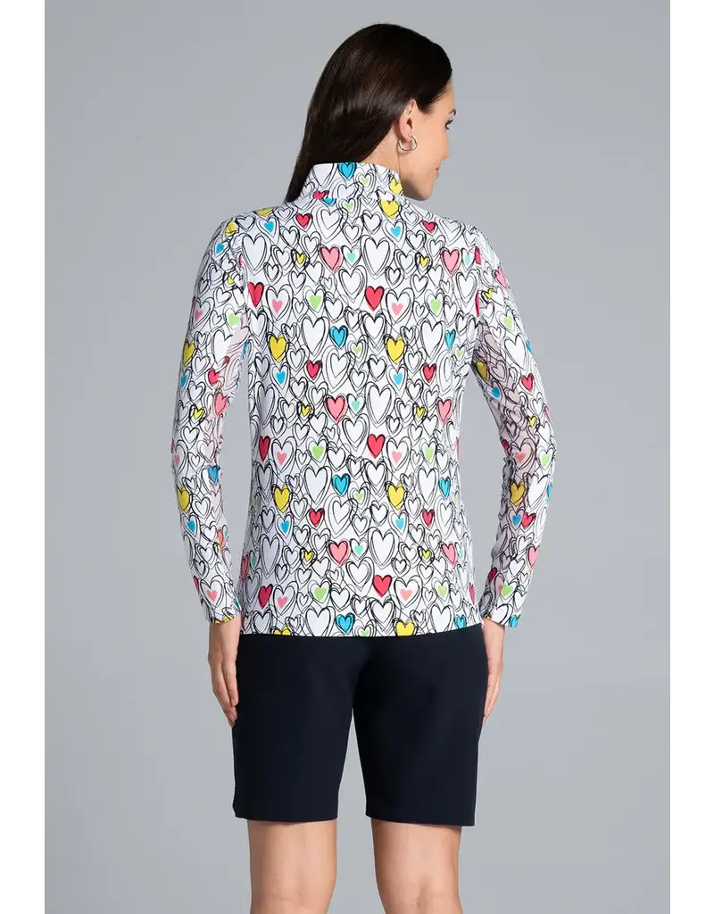 IBKul IBKul Millie Long Sleeve Mock Watermelon