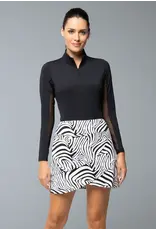 IBKul IBKul Cecilia 17.5" Layered Skort Black/White