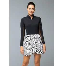 IBKul IBKul Cecilia 17.5" Layered Skort Black/White