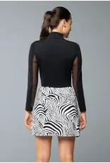IBKul IBKul Cecilia 17.5" Layered Skort Black/White