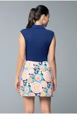 IBKul IBKul Leona 17.5" Layered Skort Navy Multi