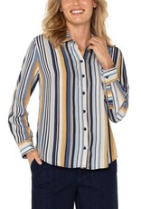 Liverpool Los Angeles Liverpool Long Sleeve Button Front Woven Shirt