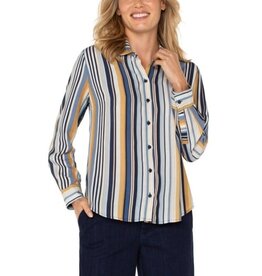 Liverpool Los Angeles Liverpool Long Sleeve Button Front Woven Shirt
