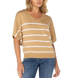 Liverpool Los Angeles Liverpool Short Sleeve Dolman V Neck Sweater