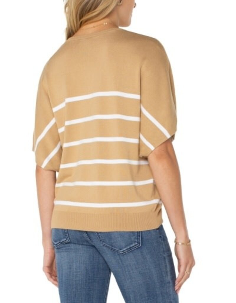Liverpool Los Angeles Liverpool Short Sleeve Dolman V Neck Sweater