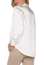 Liverpool Los Angeles Liverpool Longline Shacket Sweet Cream