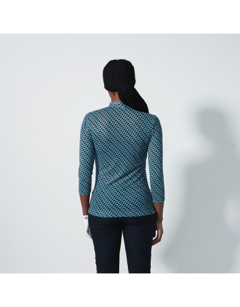 Daily Sports Daily Sports Valente Mesh 3/4 Sleeve Polo Geo Tribe