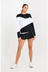 Sofibella Sofibella Monochrome Long Sleeve Top Black/White