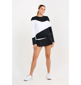 Sofibella Sofibella Monochrome Long Sleeve Top Black/White