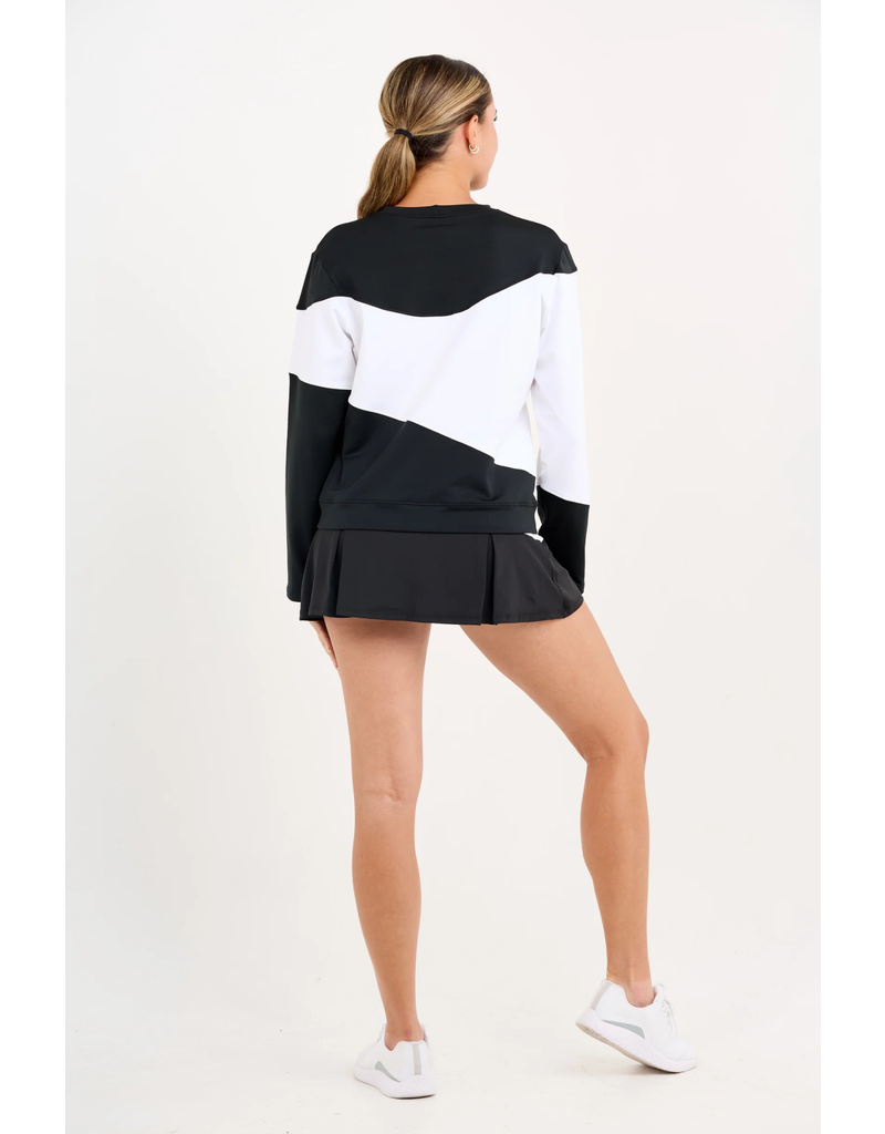 Sofibella Sofibella Monochrome Long Sleeve Top Black/White