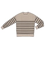 Liverpool Los Angeles Liverpool Long Sleeve Crew Neck Dropped Shoulder Sweater Stripe