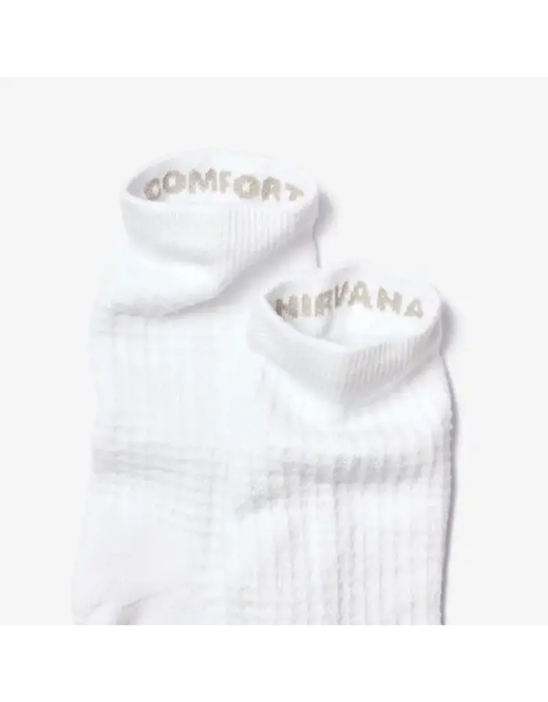 Lusso Cloud Lusso Waffle Cloud Crew Sock 3 Pack White