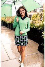 Golftini Golftini Long Sleeve V-Neck Sweater Kelly Green
