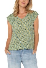 Liverpool Los Angeles Liverpool Short Sleeve Dolman Tie Back Knit Top