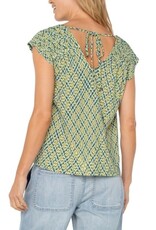 Liverpool Los Angeles Liverpool Short Sleeve Dolman Tie Back Knit Top