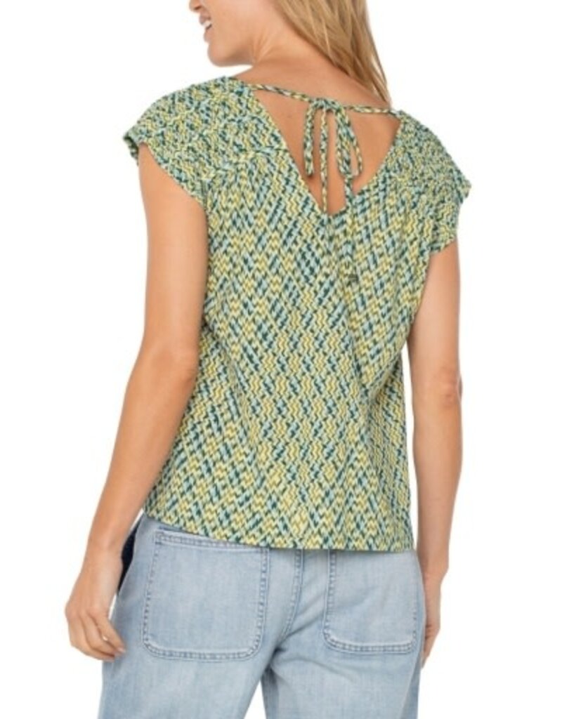 Liverpool Los Angeles Liverpool Short Sleeve Dolman Tie Back Knit Top