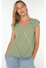 Liverpool Los Angeles Liverpool Short Sleeve Dolman Tie Back Knit Top