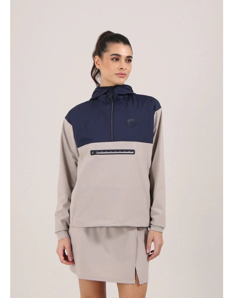 Chervo Renata 1/2 Zip Windbreaker with Hood Timeless Navy