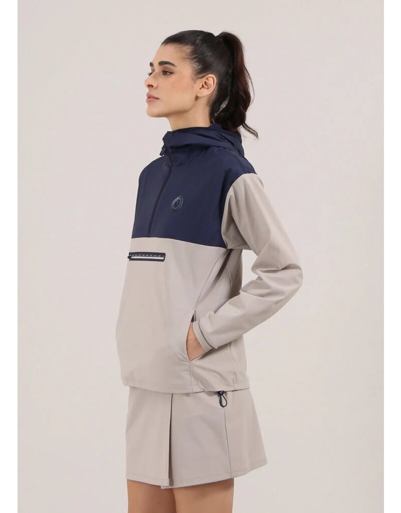 Chervo Renata 1/2 Zip Windbreaker with Hood Timeless Navy