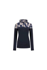 Chervo Polvere Long Sleeve 1/4 Zip with Hood Timeless Navy