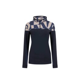 Chervo Polvere Long Sleeve 1/4 Zip with Hood Timeless Navy