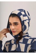 Chervo Polvere Long Sleeve 1/4 Zip with Hood Timeless Navy