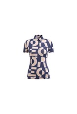 Chervo Alveare Short Sleeve 1/4 Button Up Timeless Navy
