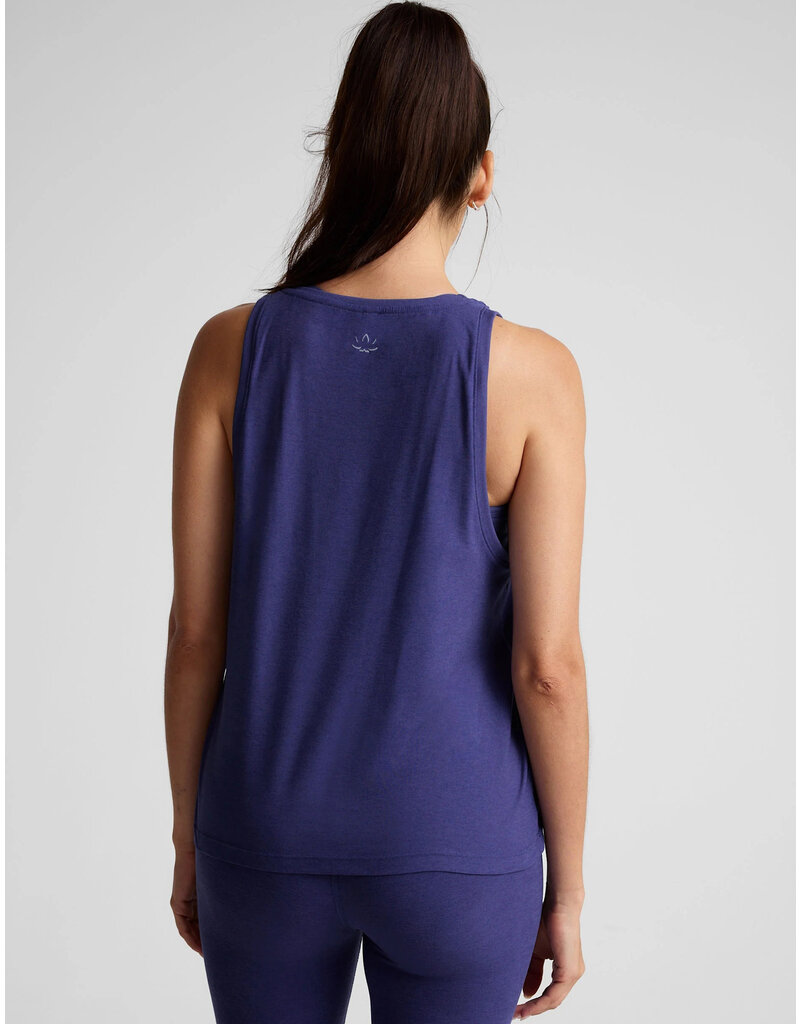 Beyond Yoga Beyond Yoga Featherweight Rebalance Tank Eternal Blue Heatherer