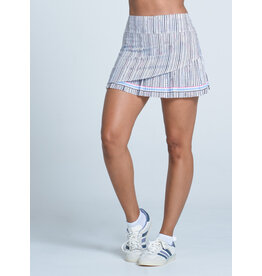 Lucky In Love Lucky In Love Peek A Blue Pleated Skort 14" White
