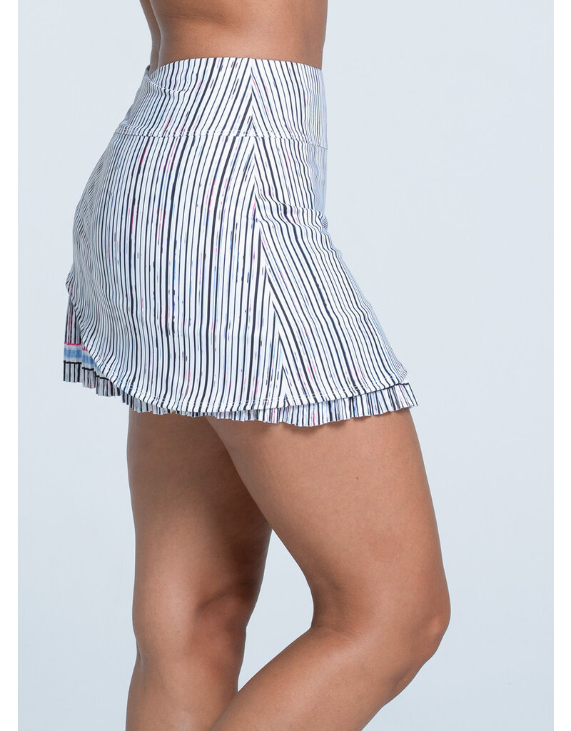 Lucky In Love Lucky In Love Peek A Blue Pleated Skort 14" White