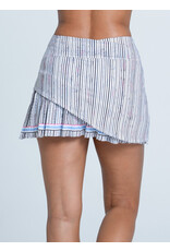 Lucky In Love Lucky In Love Peek A Blue Pleated Skort 14" White